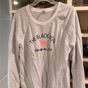 The Black Dog Gray and White Knit Top